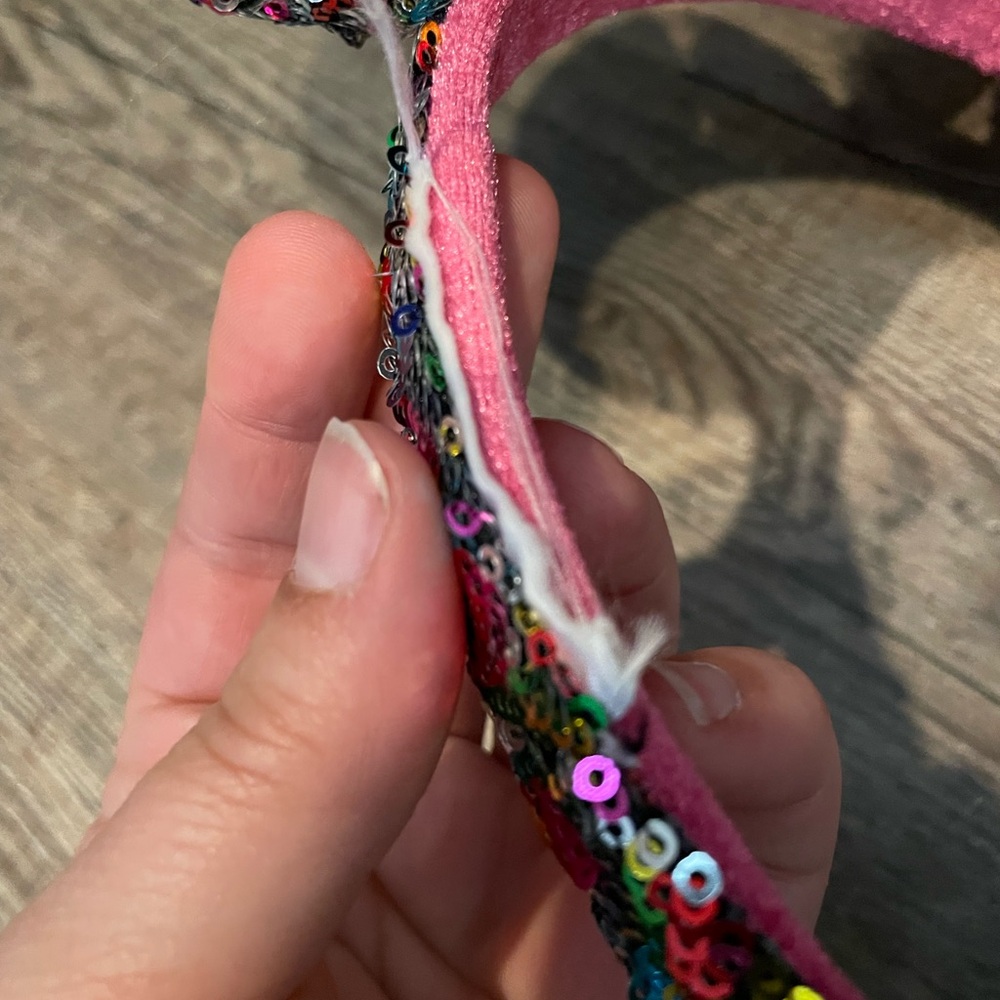 Rainbow Sequin cupcake Minnie Mouse Ears Headband - Picture 4 of 4
